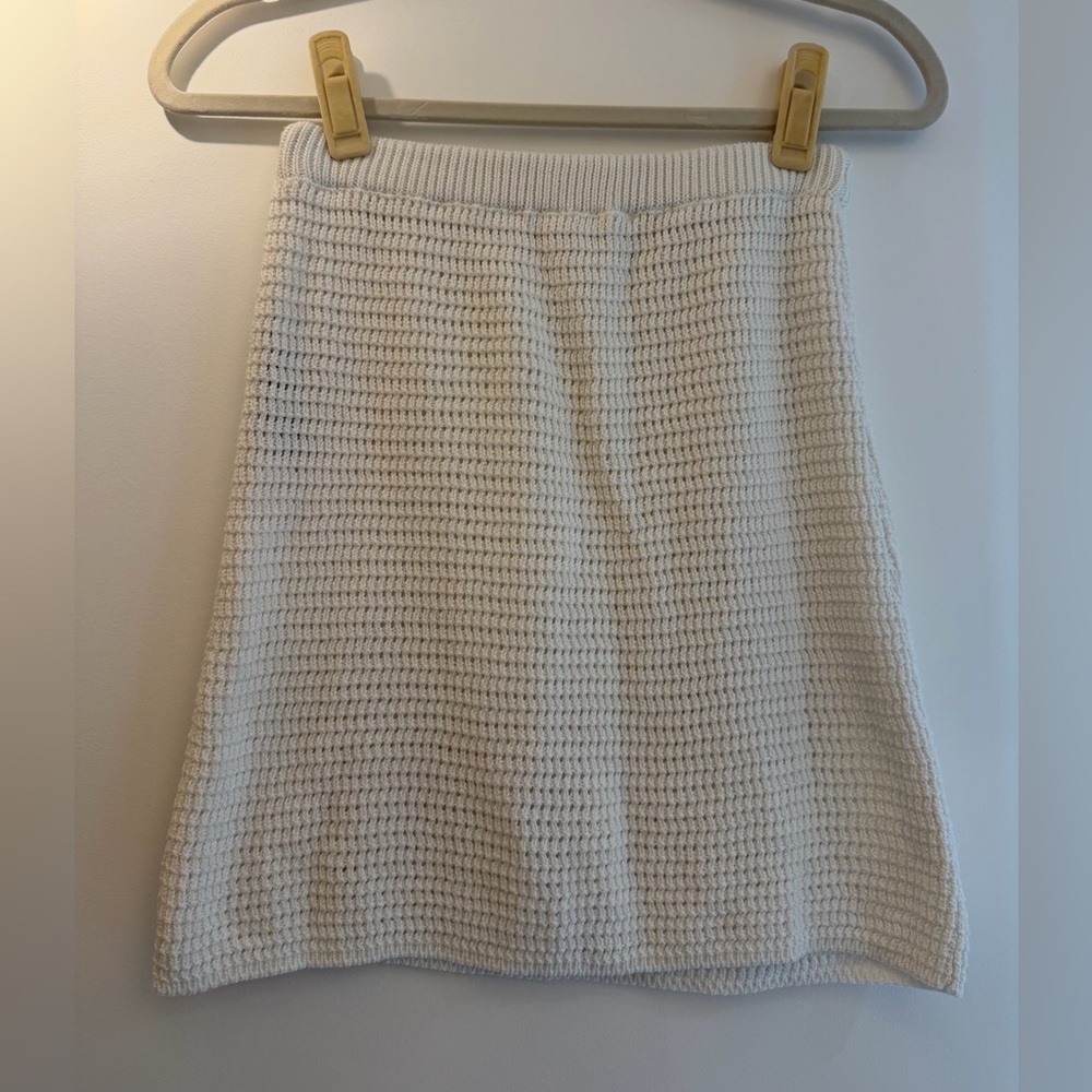 Oysho Cream Knit Skirt